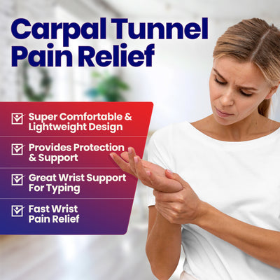 Carpal Tunnel Brace Wrist Splint - Longer for Extra Wrist Support (Fits Both Hands)