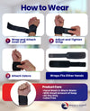 Wrist Wraps for Wrist Support – Wrist Compression for Tendonitis (2 Wraps)