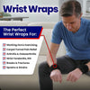 Wrist Wraps for Wrist Support – Wrist Compression for Tendonitis (2 Wraps)